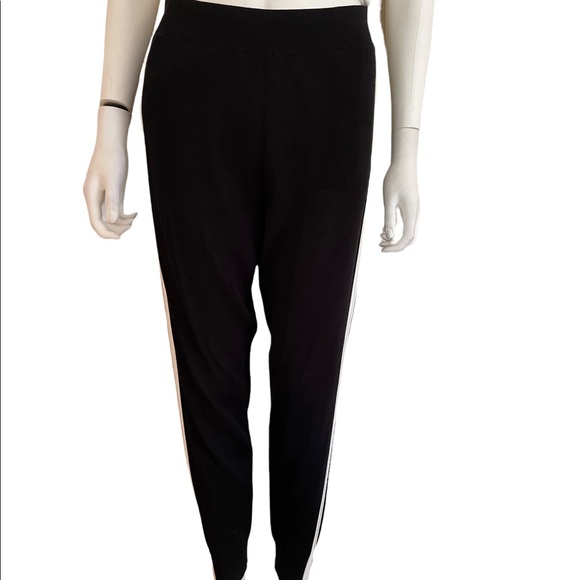 Stella McCartney black joggers w/ side stripe - Picture 6 of 9